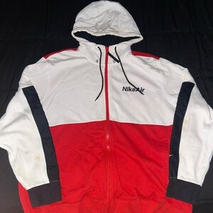 Nike Air Men's Red and White Windbreaker